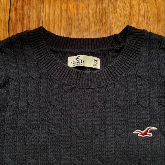Vintage Y2K hollister slim cable knit preppy sweater - Picture 2 of 2